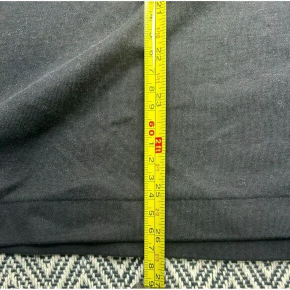 Lands End Men's Black Cotton Long Sleeve Polo Shirt Size L - Picture 2 of 5